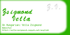 zsigmond vella business card